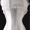 Elegant White Satin and Lace Bridal Corset