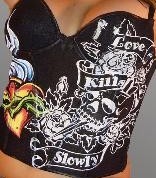 Ed Hardy Corset S-6X sexy corset by baci-farfalle.com