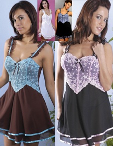 Double Layer Chiffon Baby Doll
