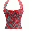 Sexy Ruby Red Plaid Little Red Riding Hood Corset