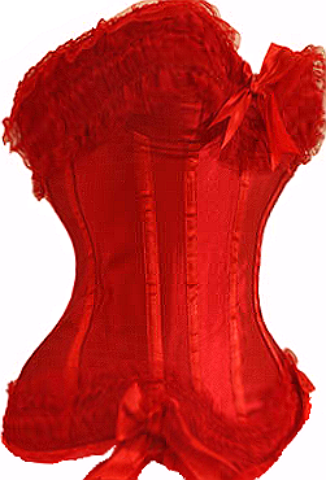 Stunning Burlesque- Inspired Red Corset