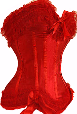 Stunning Burlesque Inspired Red Corset - all colors - plus size corset