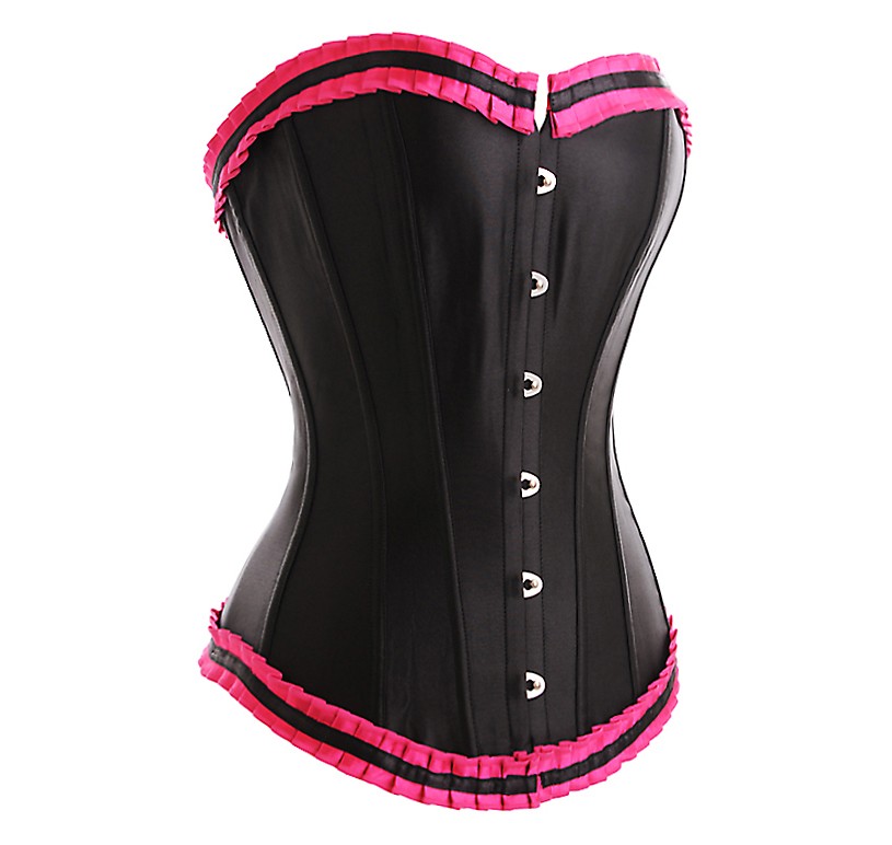 Soo hot black and pink diva corset