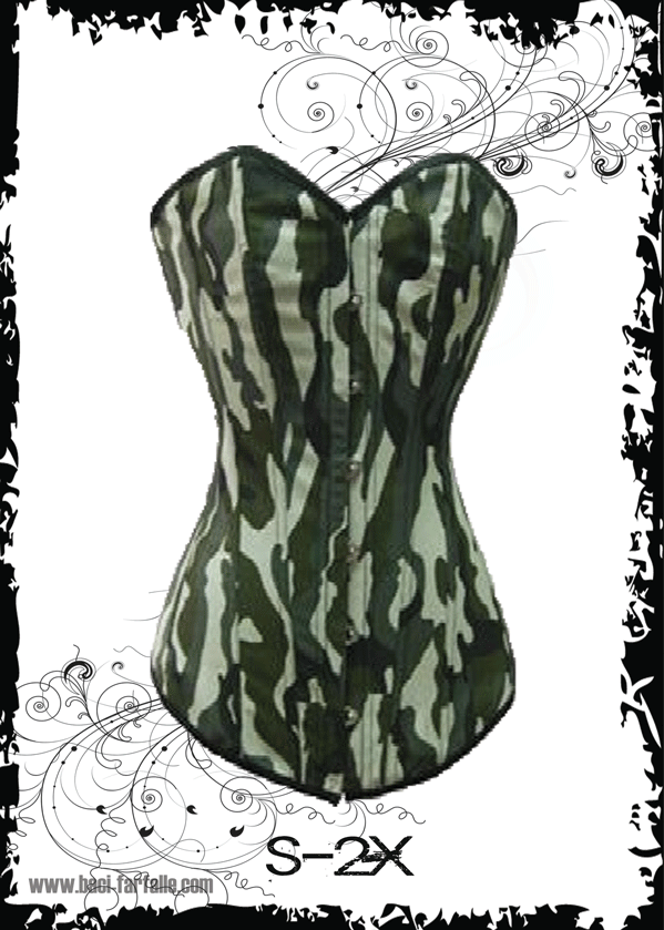 Camo Army Girl Corset - hot camouflage