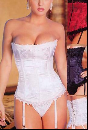 Bridal White Satin Corset Size S-L