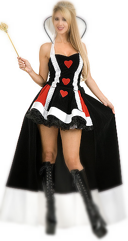 Deluxe Queen of hearts S-2XL FREE Corset Included AND Accessories Plus Size Queen  Of Hearts