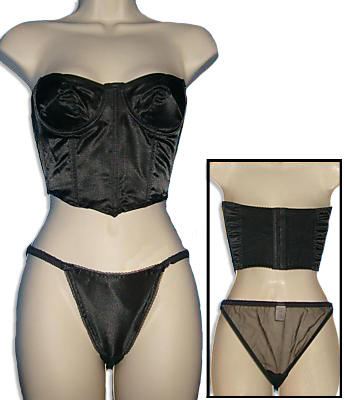 Sexy Slimming Black Bustier Set