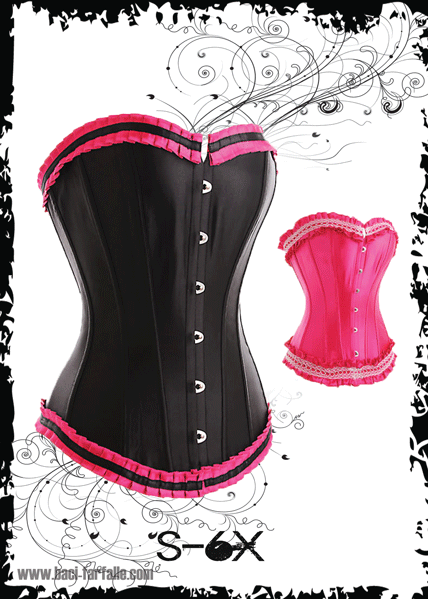 Sexy Red Satin Long Line Corset with Rhinestones