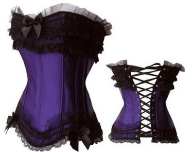 Burlesque Style Deep Purple Corset