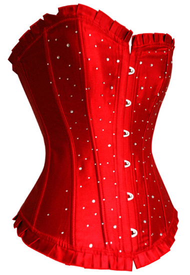 Entice Red Diamante Bustier Corset, Sale & Offers