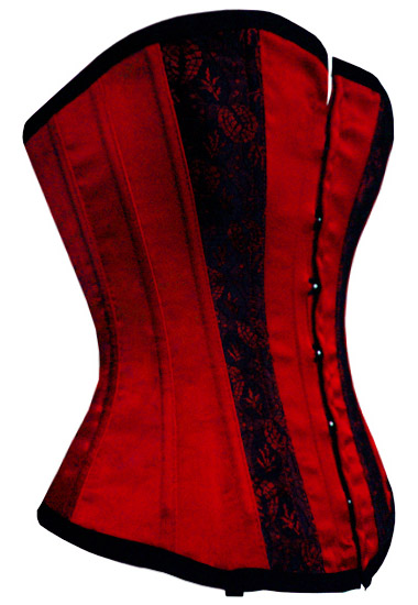 Sensuous red boned corset