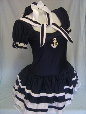 Plus Size Flirty and sexy sailor costume to catch any sailors eyes XL-3XL